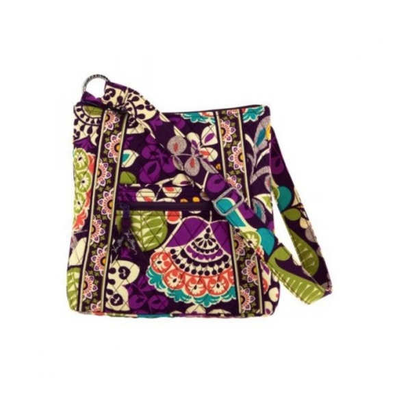 Vera Bradley Plum Crazy Hipster Crossbody Bag OS - Picture 1 of 12